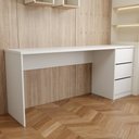 Ver imagem 7 de Mesa para Escritório Norden 3 Gavetas Branca - Panorama Móveis