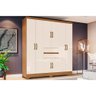Guarda Roupa 8 Portas de Abrir e 2 Gavetas Briz B360 Nature/Off White - Henn - 1