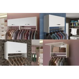 Arara Parede Cabideiro Madeira Para Lojas AJL MOD-01 - 5