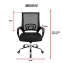 Ver imagem 3 de Cadeira Escritorio Giratoria Ergonomica Altura Ajustavel Confortavel Estudos Casa Trabalho Quarto Ap