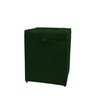 Puff Baú Estofado em Suede Amassado 1 Lugar Quadrado - Verde - 1