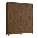 Ver imagem 4 de Guarda Roupa Casal 6 Portas e 2 Gavetas Castanho Wood Panamá - Moval