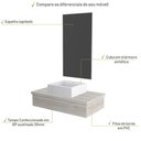 Ver imagem 5 de Conjunto Bancada C-cuba Q39 e Espelheira Metrópole 801 Preto Ônix Snow