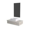Ver imagem 1 de Conjunto Bancada C-cuba Q39 e Espelheira Metrópole 801 Preto Ônix Snow