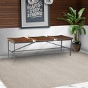 Ver imagem 5 de Banco Decorativo para Varanda Cozinha 3 Lugares Dresden 140cm Grafite Madeira Maciça Rustic Brown