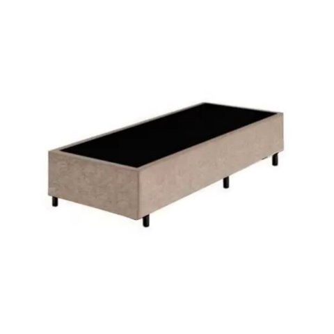 Base Box Solteiro King 96x203 Suede Bege Bio Box