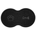 Ver imagem 1 de Tapete Pet Comedouro Vinílico Gato 46x26cm Preto Uzoo