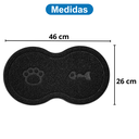Ver imagem 2 de Tapete Pet Comedouro Vinílico Gato 46x26cm Preto Uzoo