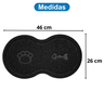 Tapete Pet Comedouro Vinílico Gato 46x26cm Preto Uzoo - 2
