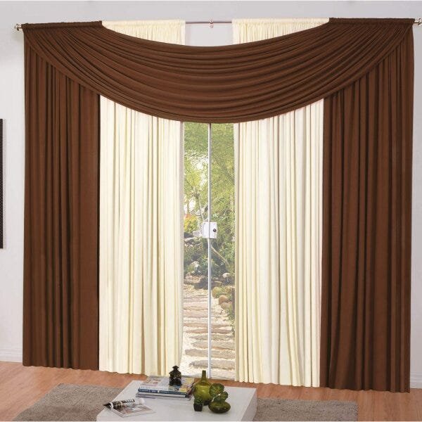 Cortina 2 Folhas Sofia Bia Enxovais 3,00mx2,60m - 1