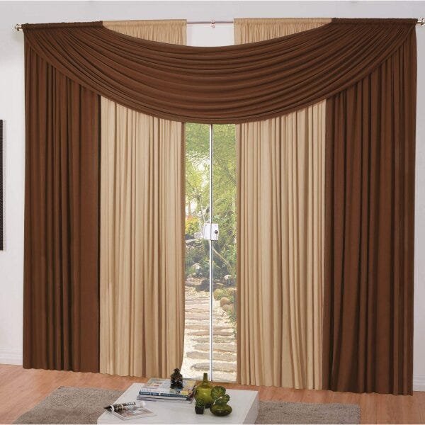 Cortina 2 Folhas Sofia Bia Enxovais 3,00mx2,60m - 1