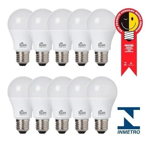 Kit 20 Lâmpadas Led Bulbo A60 15w 6500K Branca Bivolt Kian - 2