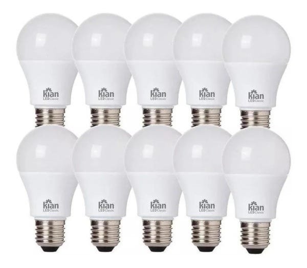 Kit 20 Lâmpadas Led Bulbo A60 15w 6500K Branca Bivolt Kian - 5