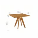 Ver imagem 3 de Conjunto Sala de Jantar Mesa Liz Quadrada Tampo Amadeirado 4 Cadeiras Veneza New Cinamomo Yescasa