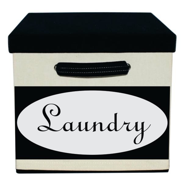 Caixa Organizadora com Alça Preta Laundry Leve