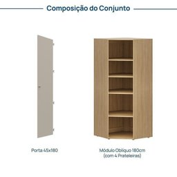 Módulo de Canto Oblíquo 180 Frame Cabecasa madeiramadeira - 3
