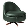 Poltrona Giulio Base de Ferro Giratória Pu Verde G92 - Gran Belo - 1