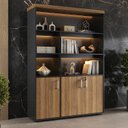 Ver imagem 3 de Estante Artany com LED - Nogal/Preto