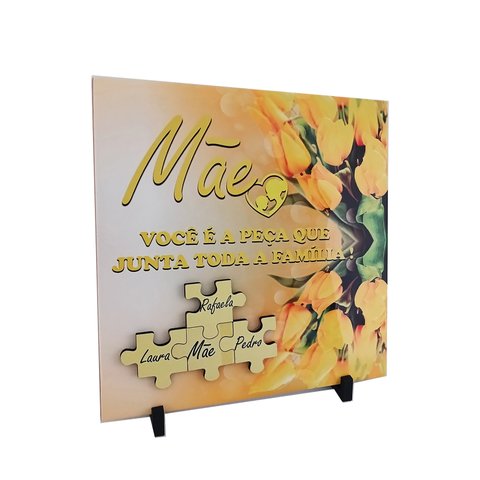 Porta Retrato Azulejo Presente Dias Das Mães Exclusivo 20 X 20 Cm Coleção Tea & Amor Azumae015
