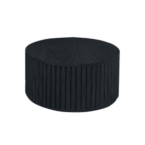 Mesa de Centro Decorativa Lua 01 D40cm em Madeira Maciça - Ébano