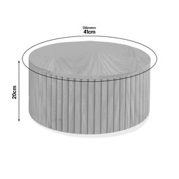 Mesa de Centro Decorativa Lua 01 D40cm em Madeira Maciça - Ébano - 2