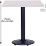 Mesa Zeta 77,50 Cm (altura) com Tampo em Mdp Quadrado 60 Cm Branco - 4