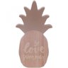 Decorativo Madeira Pineapple Brown Crown 18cmx9,9cmx11,2cm - 1