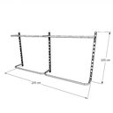 Ver imagem 3 de Arara de Roupas Closet Quarto com 7 Peças Cremalheira 200x100 Cm Cor Preto Modelo Clst1p121