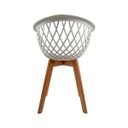 Ver imagem 5 de Kit 2 Cadeiras Web Wood em Madeira e Pp Brancas com Braço