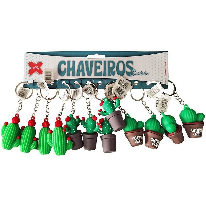 Chaveiro Cactos 5cm Blcom 12