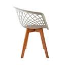 Ver imagem 3 de Cadeira Web Wood em Madeira e Pp Branca com Braço