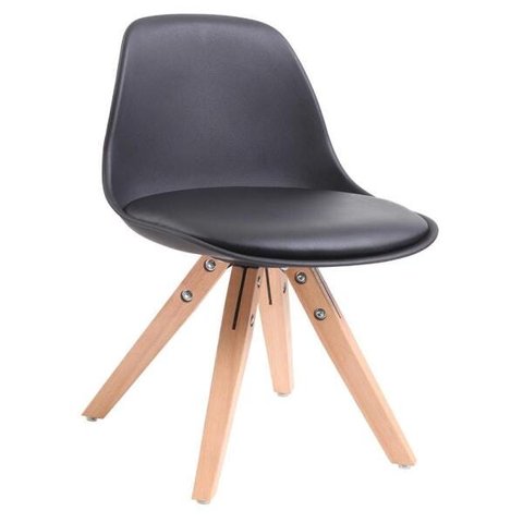 Cadeira Infantil com Assen. Injetado Eames Preto