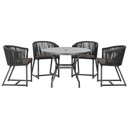 Ver imagem 1 de Mesa com 4 Cadeiras e Noronha Estofado 11 Trama Original Preto