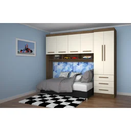 Guarda-roupa Modulado Solteiro 6 Portas e 3 Gavetas Bélgica/américa - Mopar - 1