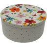 Pote de Cerâmica Com Tampa Flowers And Dots 16,5cm x 8cm Urban - 1