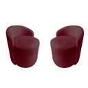 Ver imagem 2 de Kit 2 Poltronas Decorativa Yara Orgânica Suede Marsala