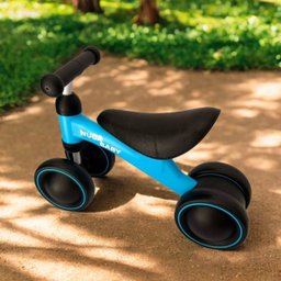 Bicicleta Infantil Nuga sem Pedal 4 Rodas Azul - Segurança e Diversão - 3