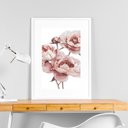 Ver imagem 2 de Quadro Moderno Flores Peonias - 60x48cm:moldura Branca