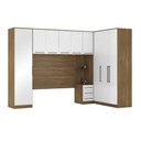 Ver imagem 2 de Quarto Modulado Completo Casal 09 Portas 06 Gavetas c/ Espelho Irlanda Amendola Branco Demóbile