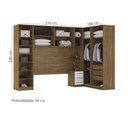 Ver imagem 3 de Quarto Modulado Completo Casal 09 Portas 06 Gavetas c/ Espelho Irlanda Amendola Branco Demóbile