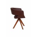 Ver imagem 2 de Poltrona Layout Bee para Sala Madeira Pu D-28 D-20 Impermeável Marrom 79cm