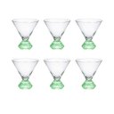 Ver imagem 1 de Conjunto 6 Copos em Vidro Base Cristal Prisma Verde 270ml JL1030 Btc