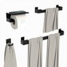 Kit Acessórios Para Banheiro Preto Fosco 4 Peças Elg - 3