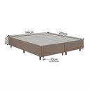 Ver mais imagens de Kit Cama Box King e Cabeceira em Madeira Maciça Estofada Espresso Móveis Marrom