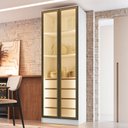 Ver imagem 1 de Cristaleira 2 Portas com LED e 4 Gavetas em MDF Branco Lumini
