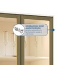 Ver imagem 4 de Cristaleira 2 Portas com LED e 4 Gavetas em MDF Branco Lumini