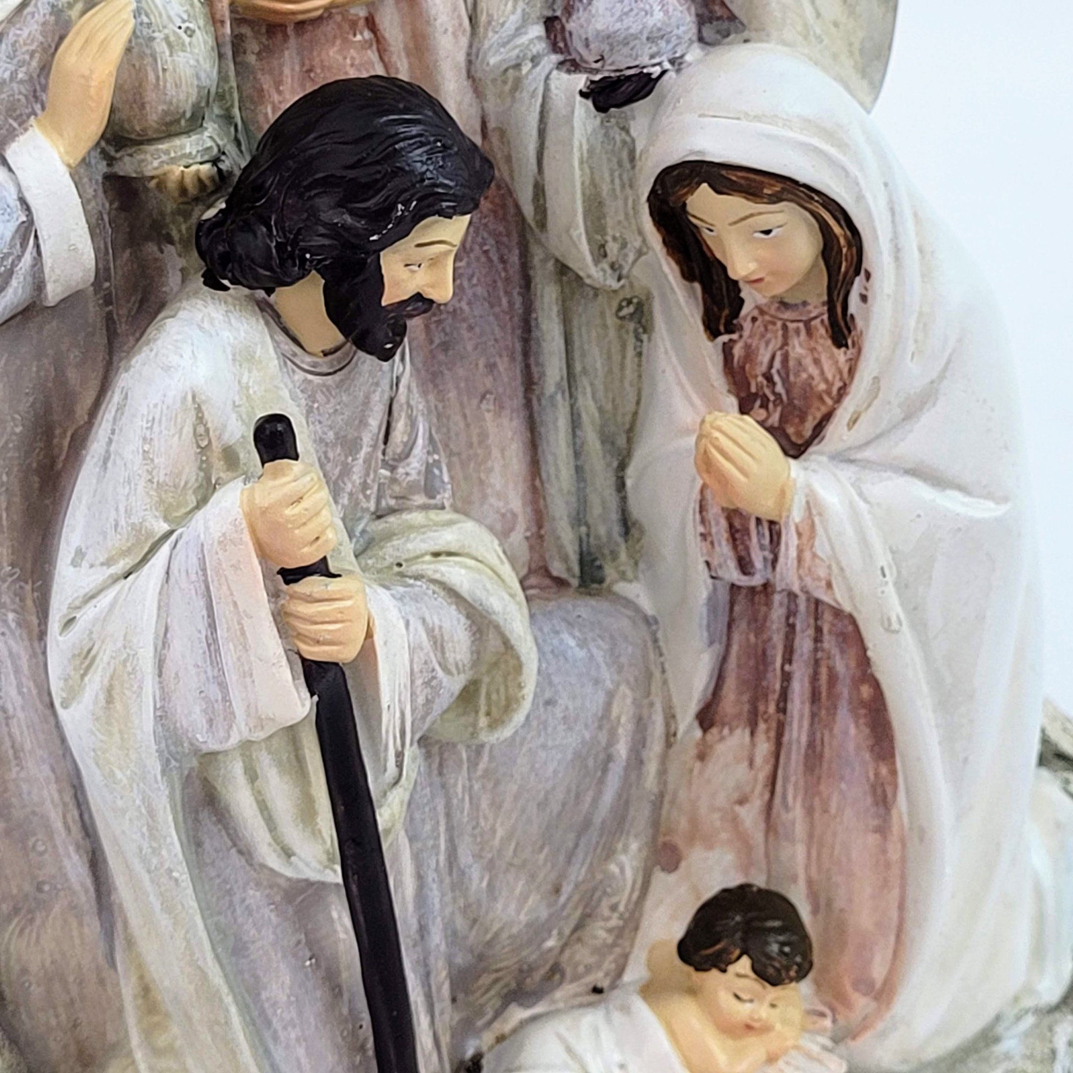 Presépio Sagrada Família 23x15x7m Enfeite de Natal 6 Figuras - 6