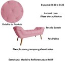 Ver imagem 3 de Recamier Sofá Divã Namoradeira Sienna 90cm Solteiro Suede