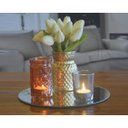 Ver imagem 1 de Conjunto Castiçal Vidro com Bandeja de Espelho Pineapple Style 4 Peças Urban