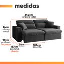 Ver imagem 3 de Sofá Retrátil e Reclinável 3 Lugares 2,40m Córdoba